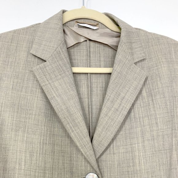 MAX MARA Women's Grayish Beige Long Sleeve Overcoat Sz 8‎ - Picture 4 of 10